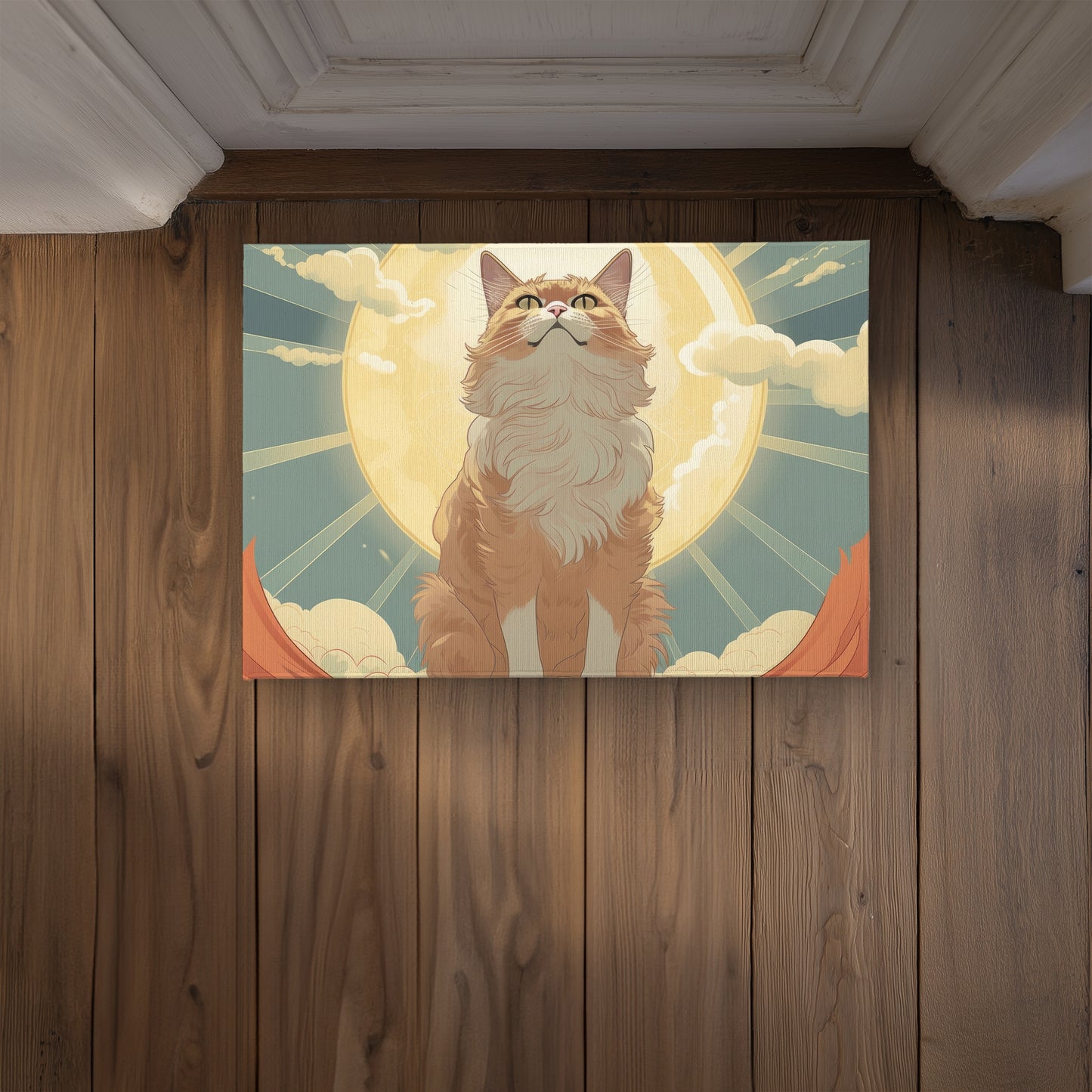 Moewing Above Coral Indoor Outdoor Door Mat - Home Decor