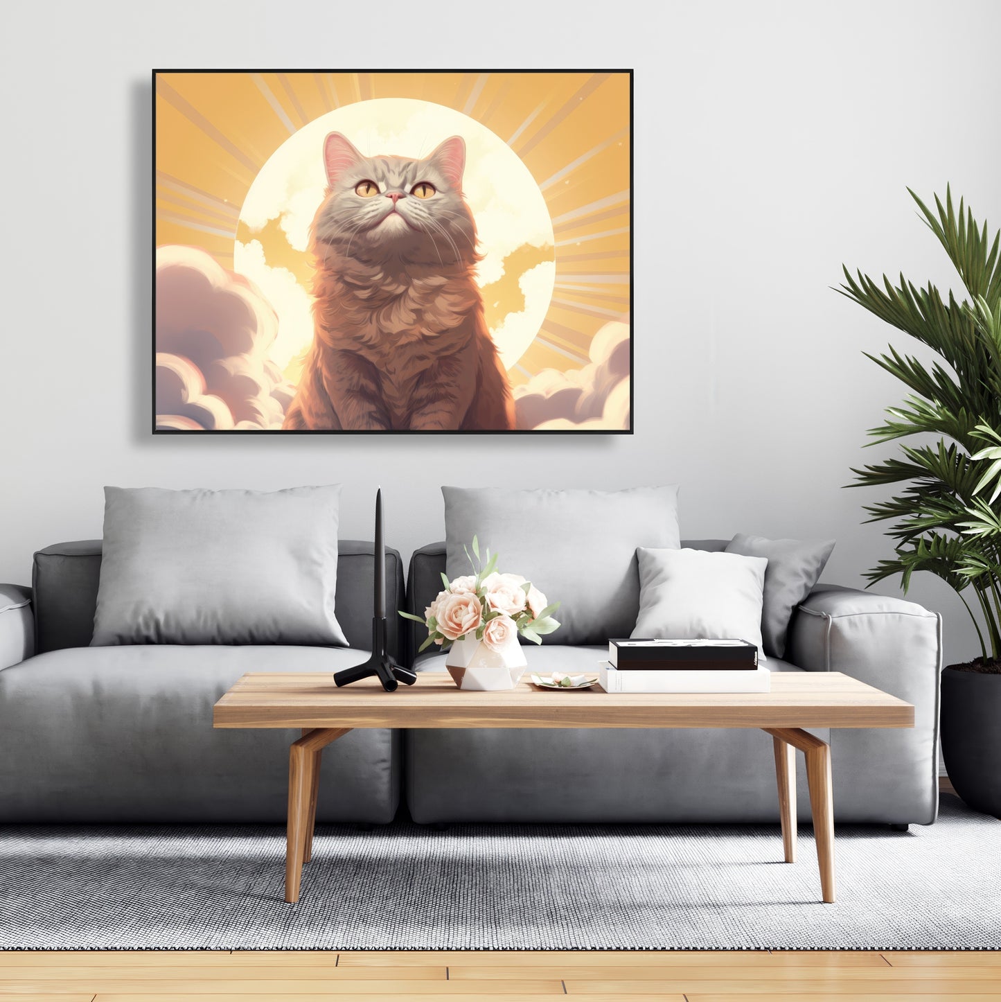 Intangible purr - 36"x36" Framed canvas