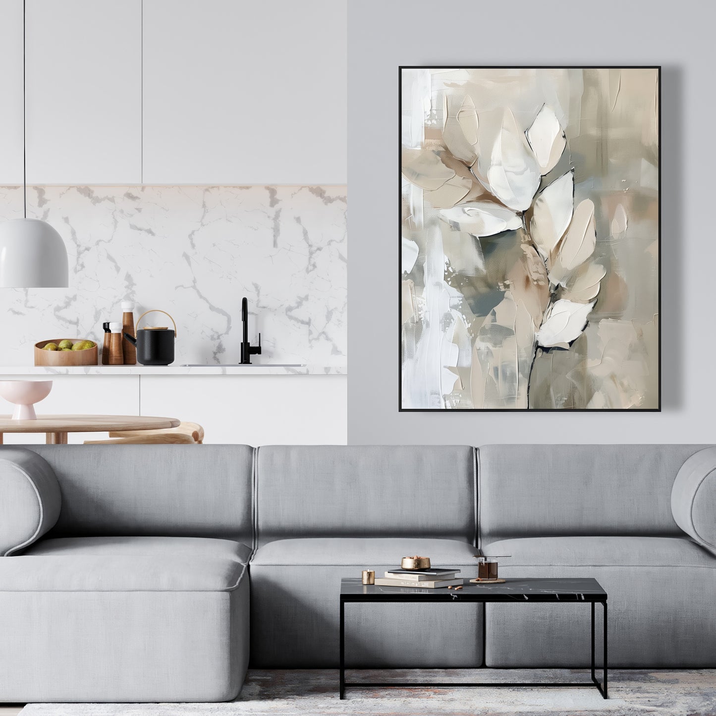 Leaf - 24"x24" Framed canvas