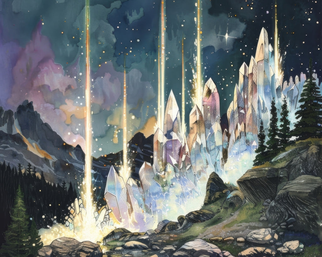Magical beams - 14"x18" Braided Polyester Placemat