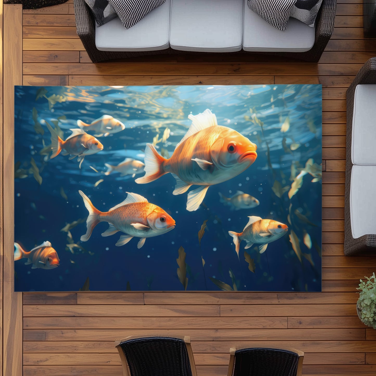 Tapis d'extérieur au design fluide - L'accessoire indispensable pour une décoration stylée