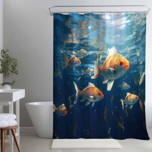 Free flow Turquoise Shower Curtain for Stylish Home Decor