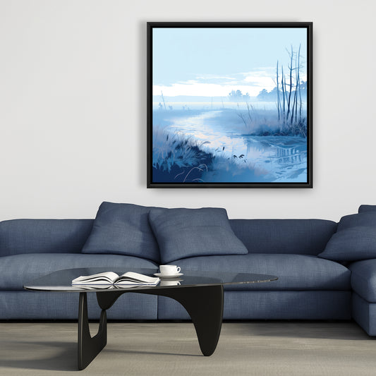 Cold swamp - 36"x36" Framed canvas