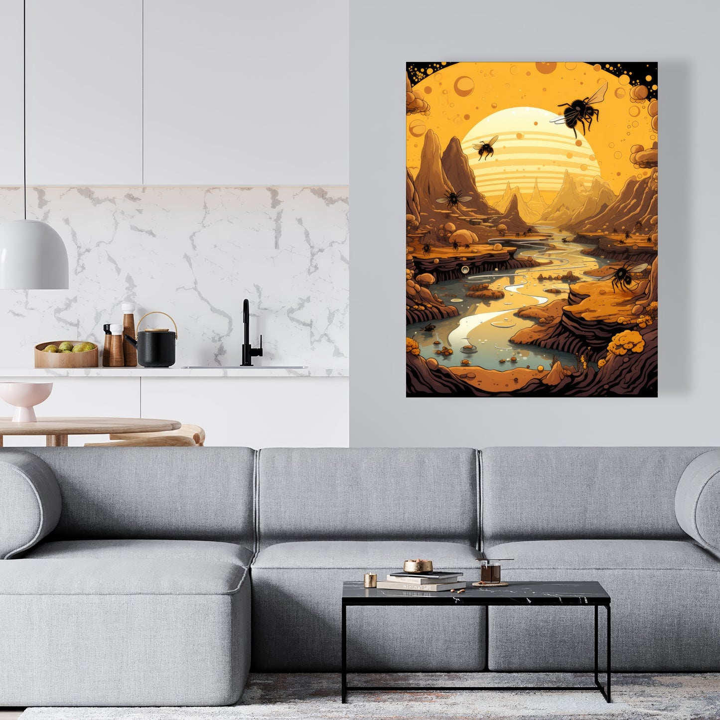 Hive mind - 32"x32" Canvas