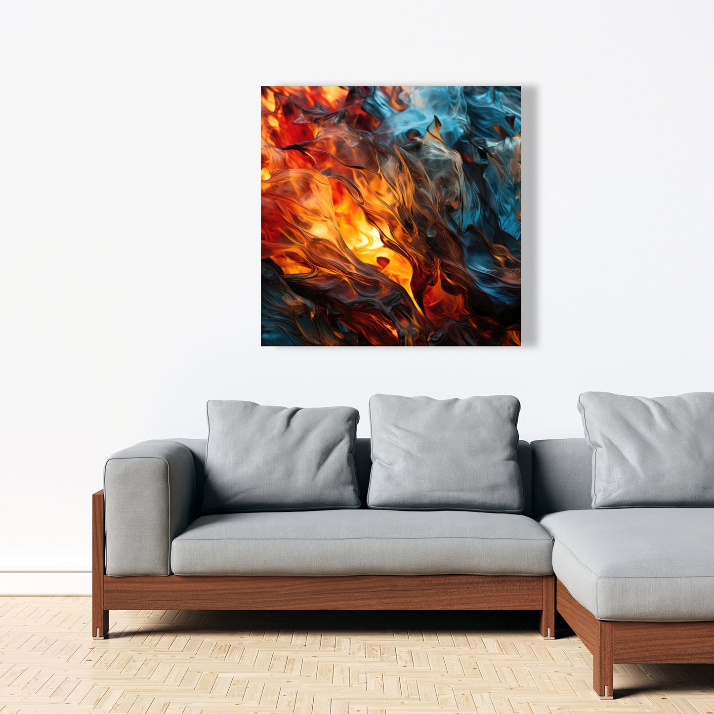Crystallized fire - 24"x24" Canvas