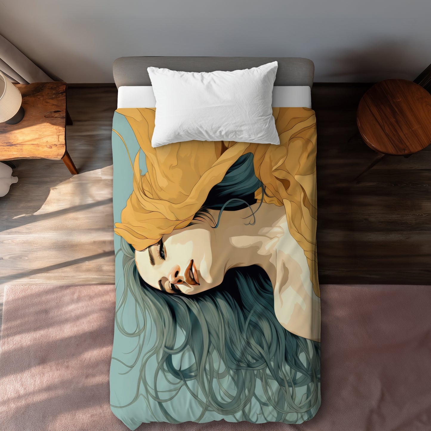 Sensual flow Gray Duvet Cover - Elegant Home Decor | Cozy Style