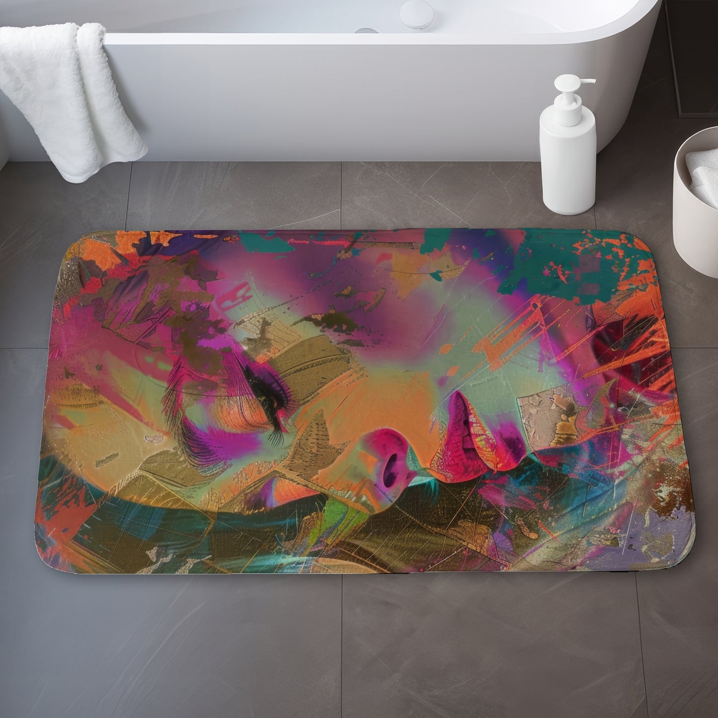 Grunge look - 17"x24" Bath mat