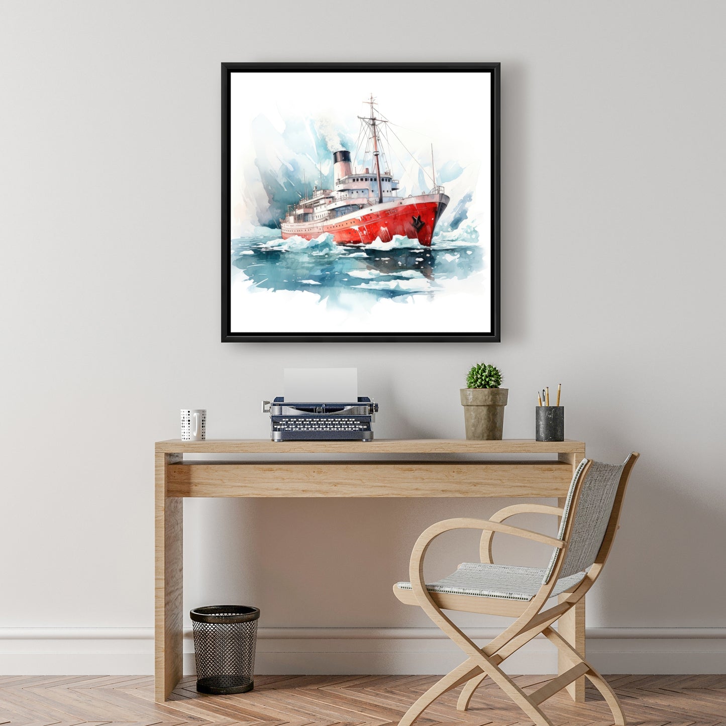 Icebreaker - 36"x36" Framed canvas