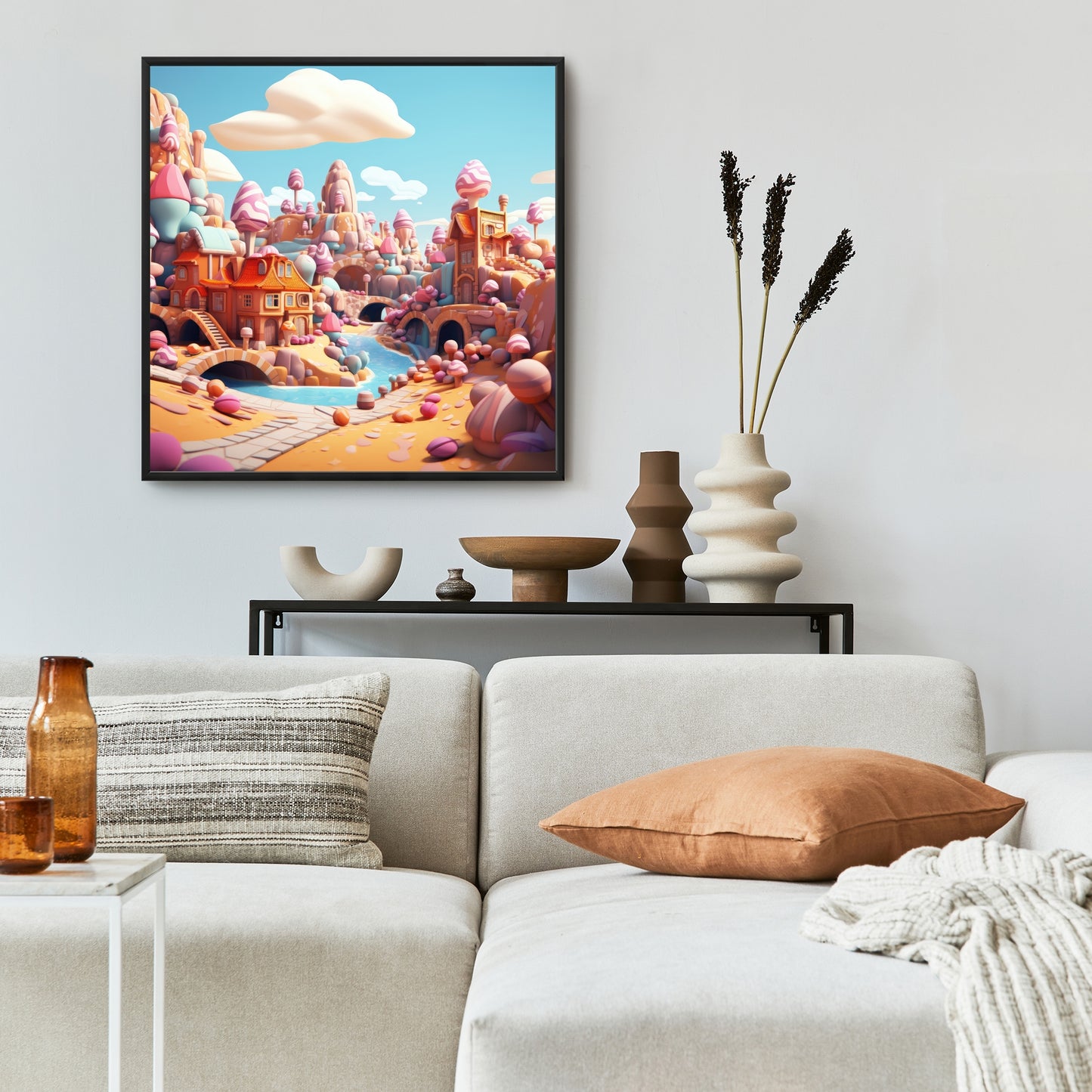 Sweet kingdom - 36"x36" Framed canvas