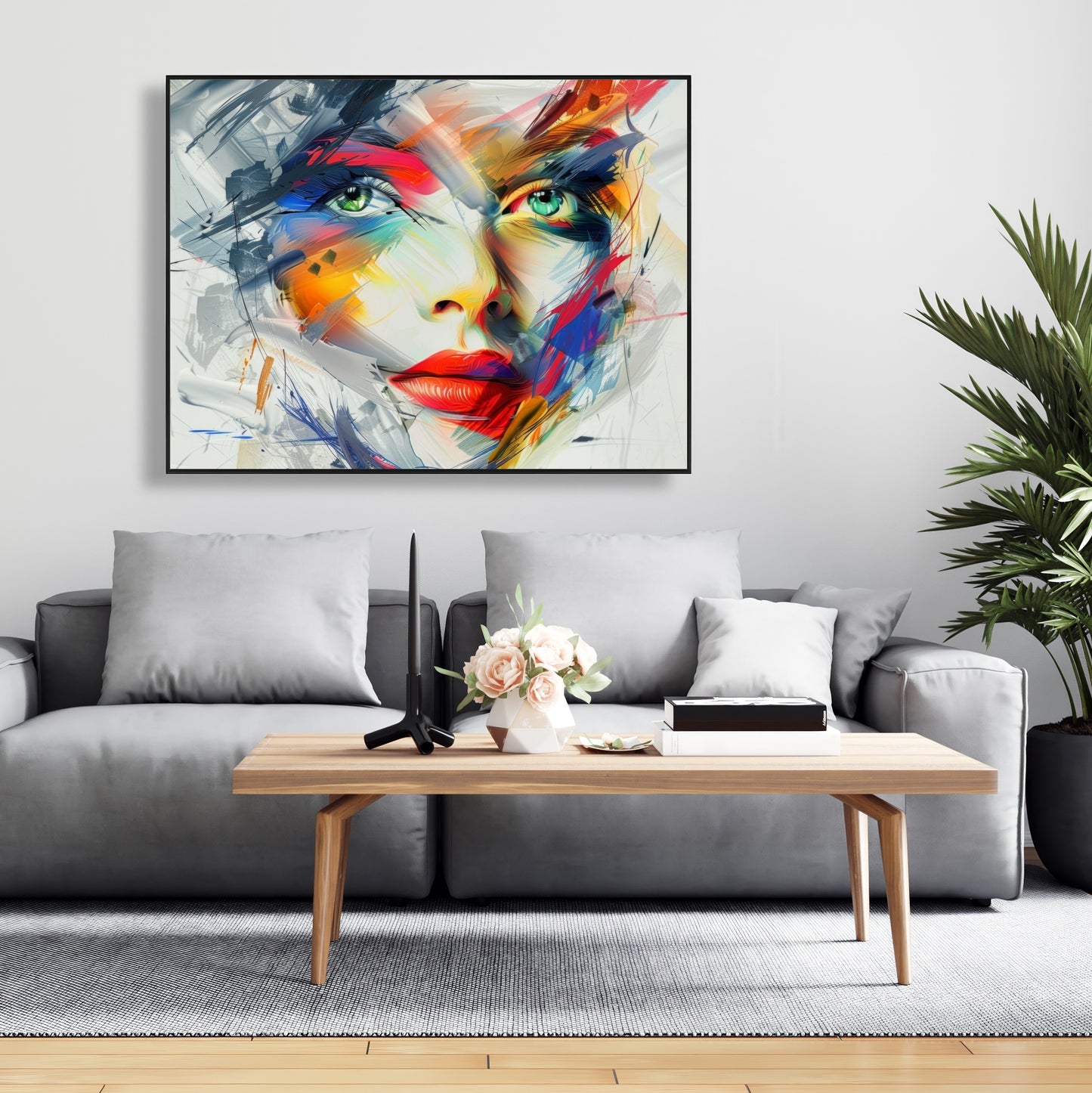 Abstract look - Framed Canvas - Print on demand