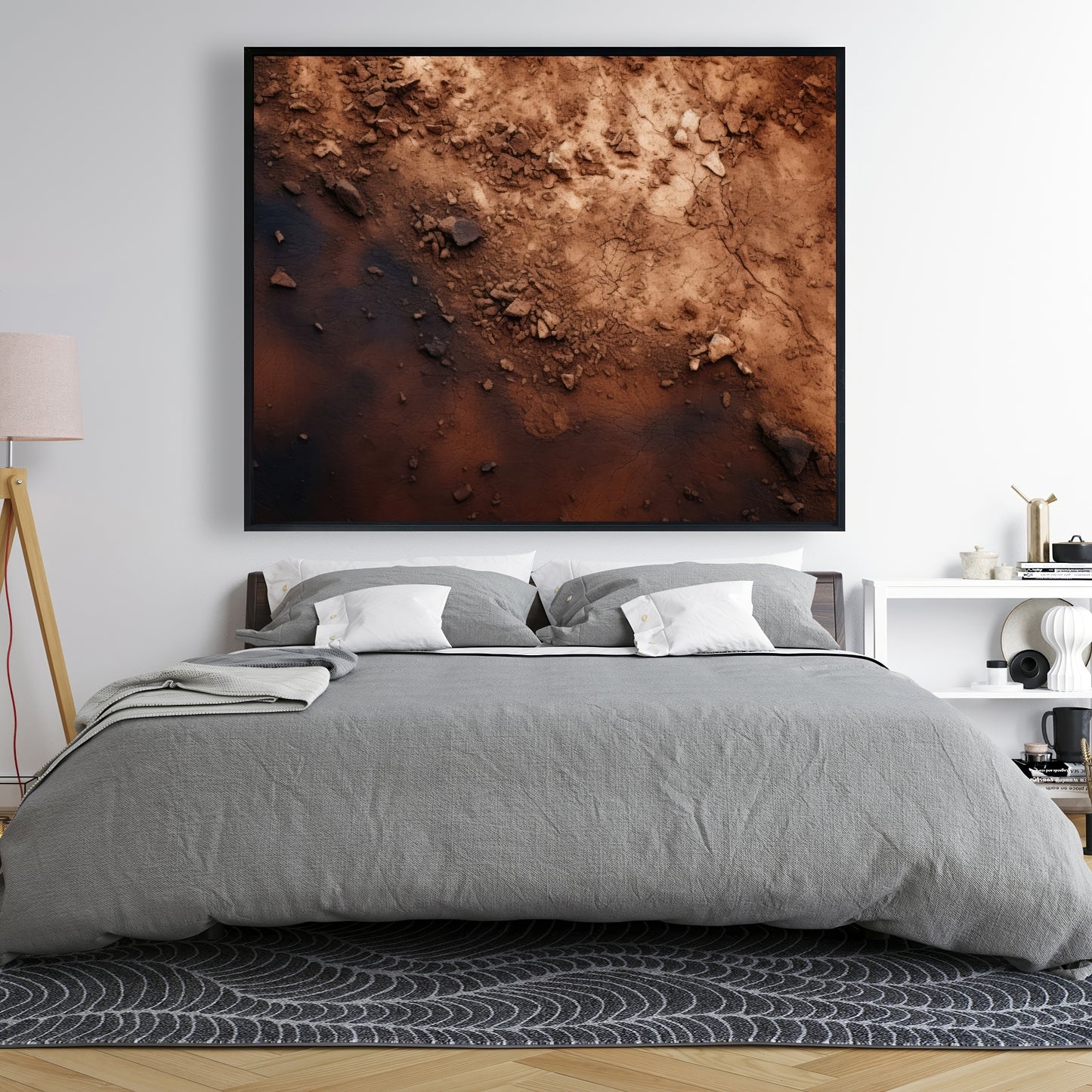 The dark patch - 36"x36" Framed canvas