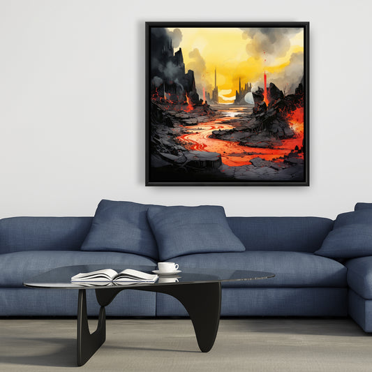 Charred - 36"x36" Framed canvas