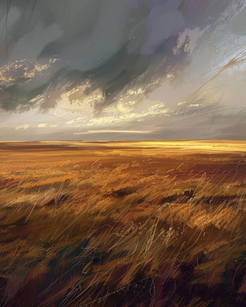 Before the storm - Framed Canvas - Print on demand