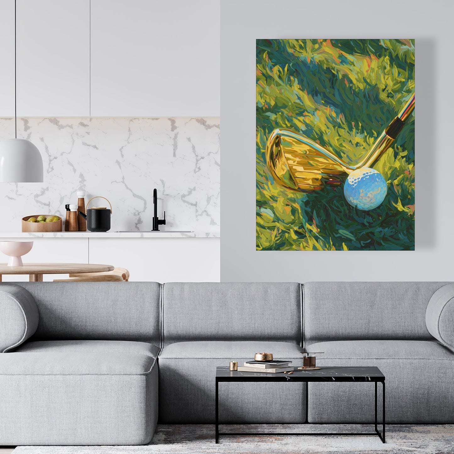 Golden club - 32"x32" Canvas