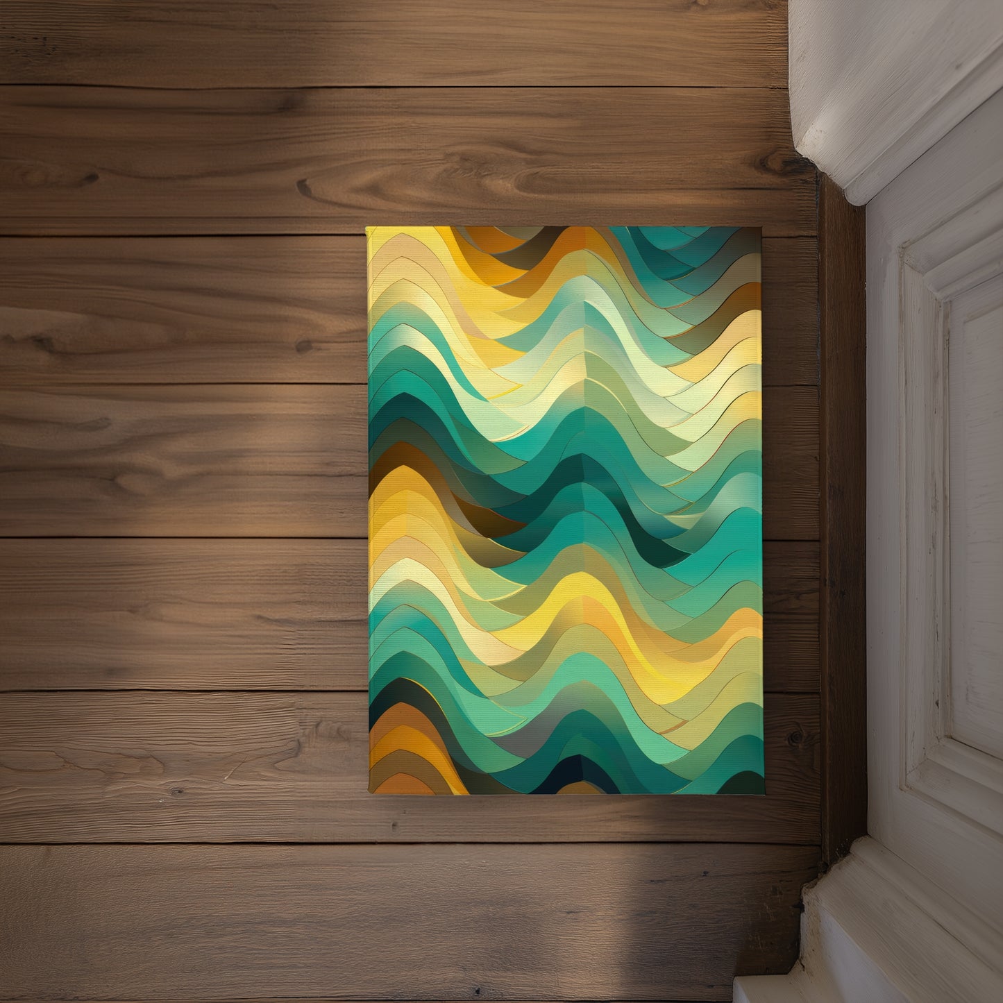 Jagged Luxury Orange Indoor Outdoor Door Mat | Home Decor