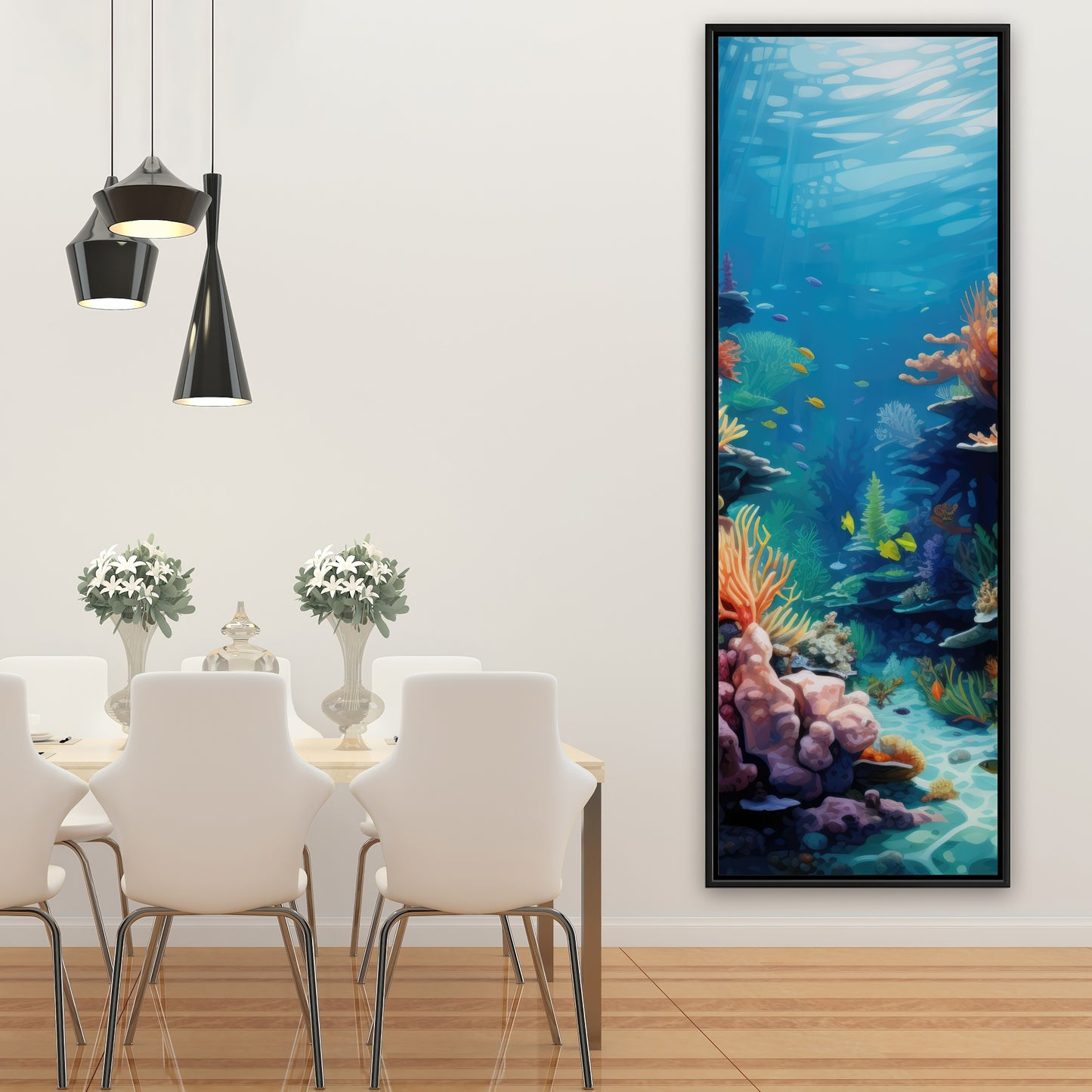 Coral - 36"x36" Framed canvas
