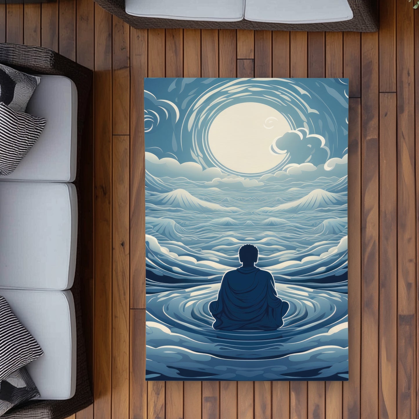 Infinite wisdom Gray Outdoor Area Rug | Home Decor Essential