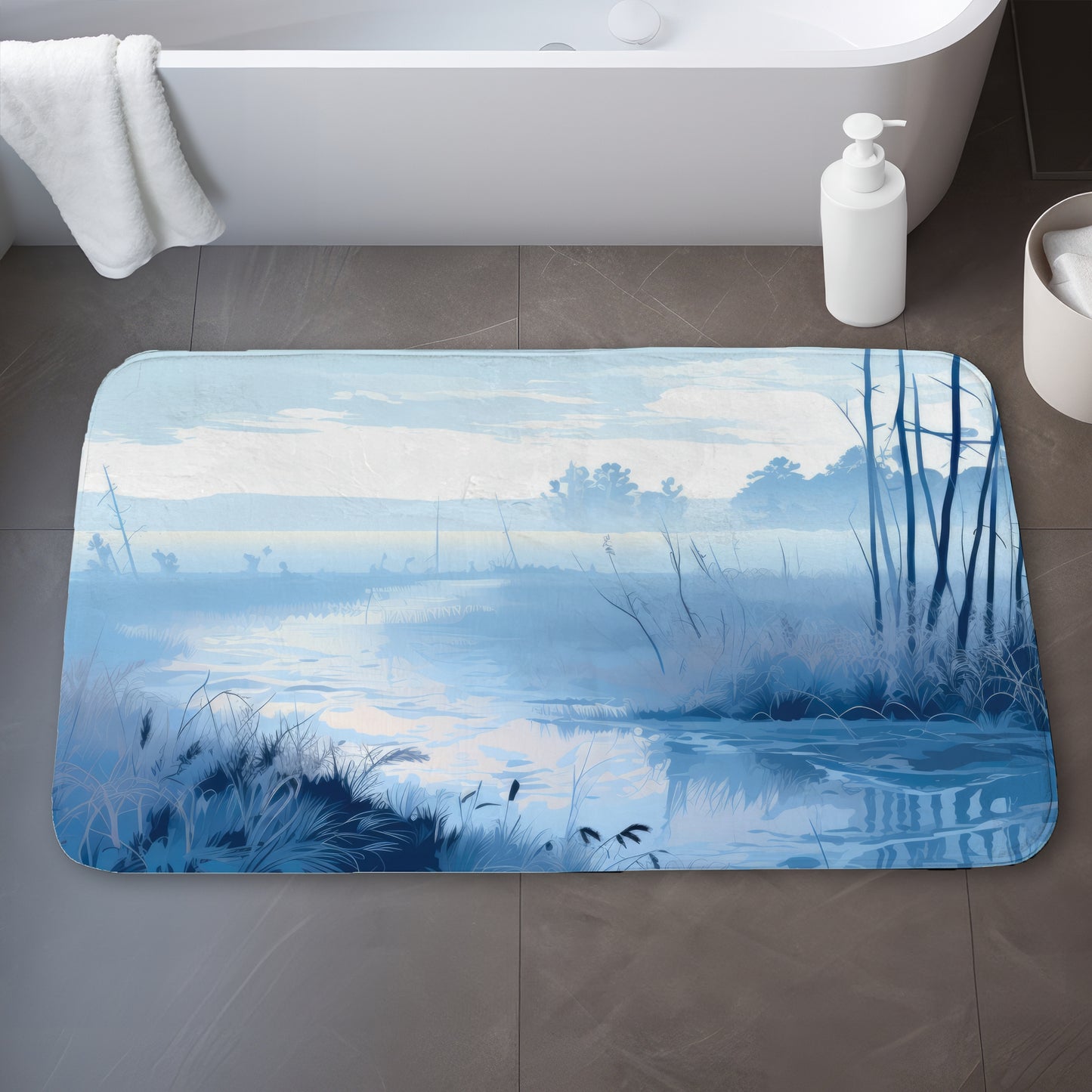 Cold swamp - 17"x24" Bath mat