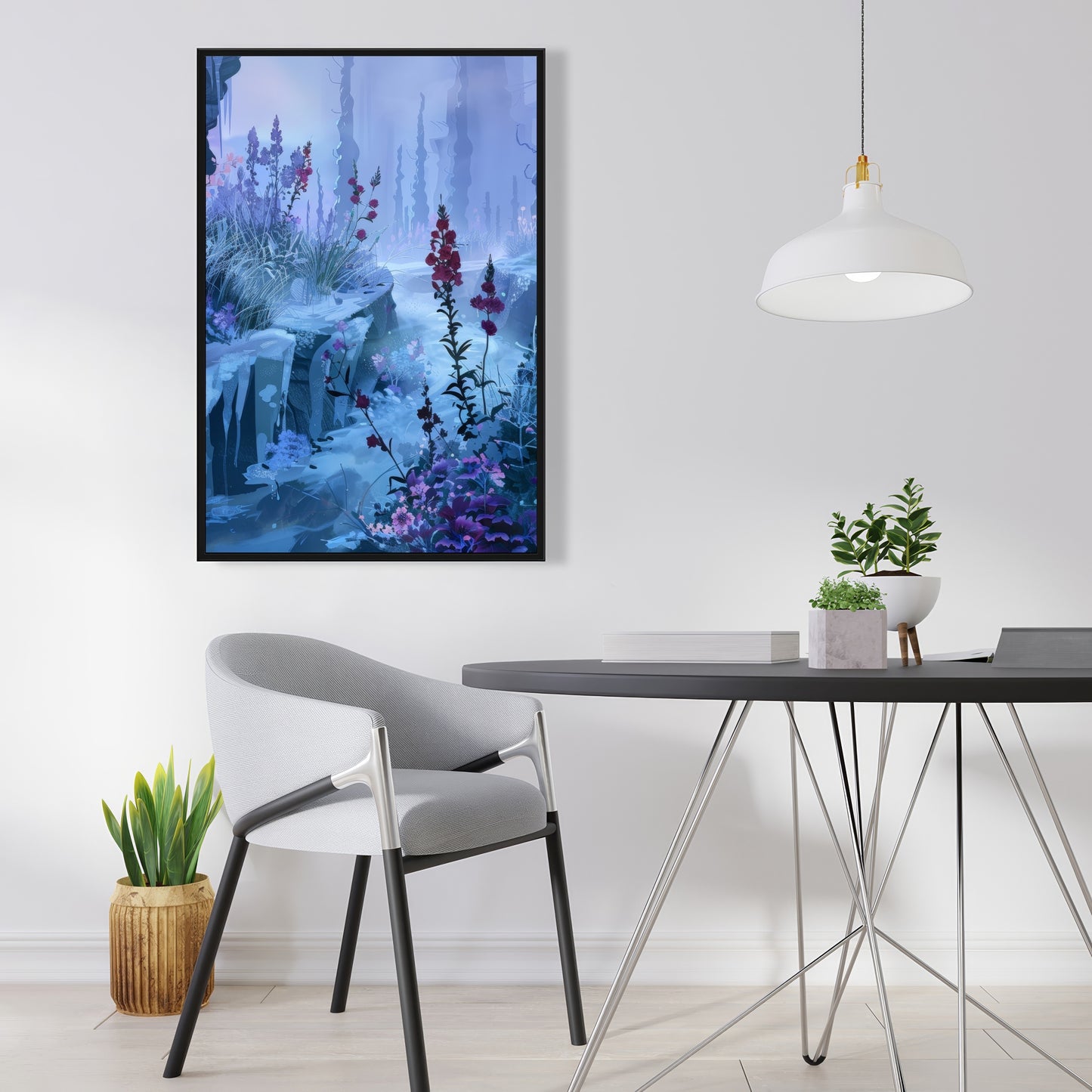 Valley of ice - 36"x36" Framed canvas