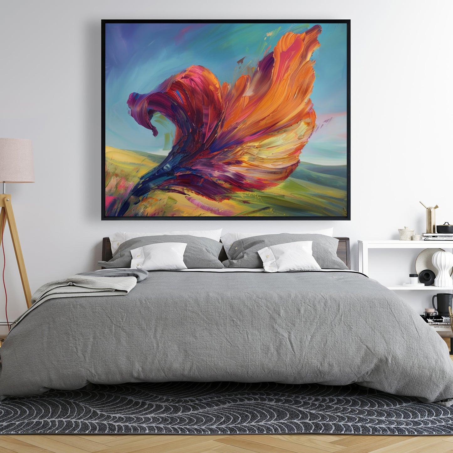 The leaf - 36"x36" Framed canvas