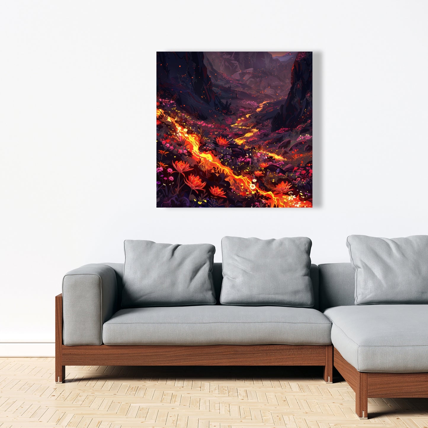 Bloom and Eruption - Yellow Canvas Home Decor Artwork