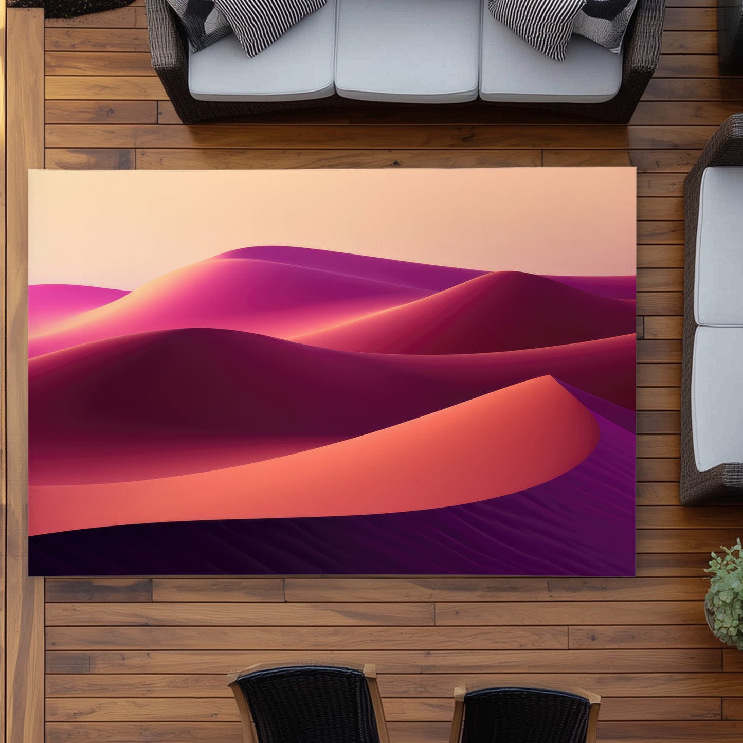 Deep Dunes Pink Outdoor Area Rug for Home Decor | Stylish Design