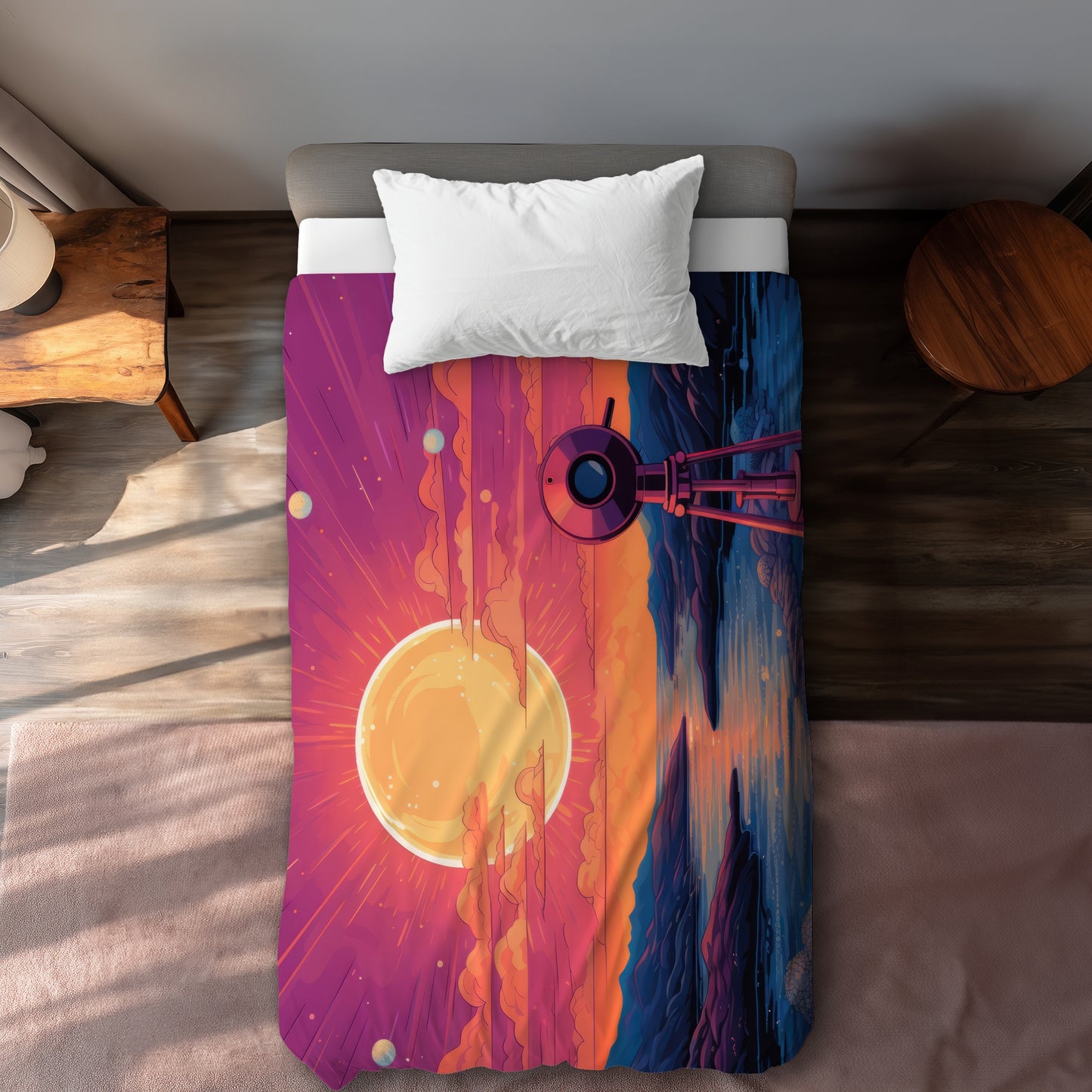 Measure the Calm Blue Duvet Cover - Home Decor Essential