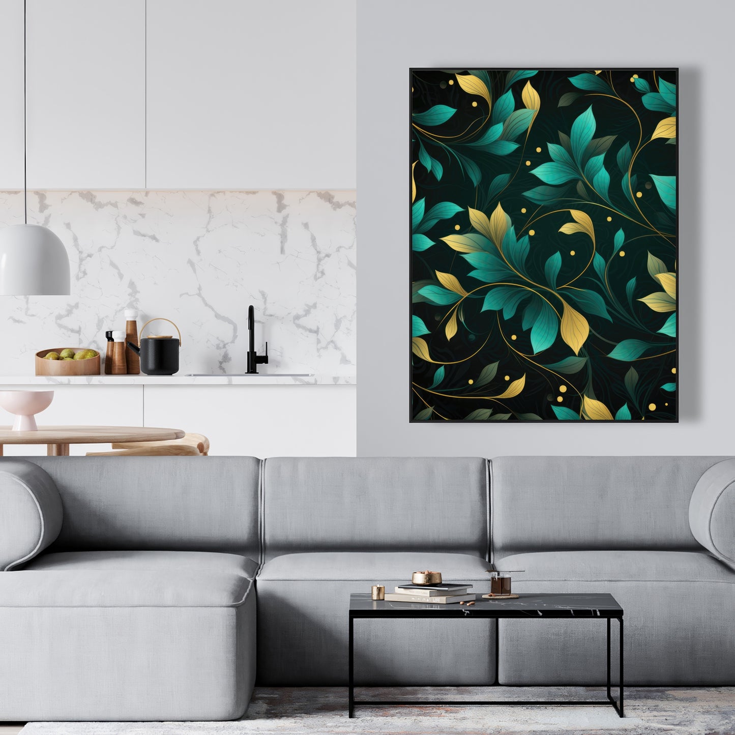 Twirling twigs - Framed Canvas - Print on demand