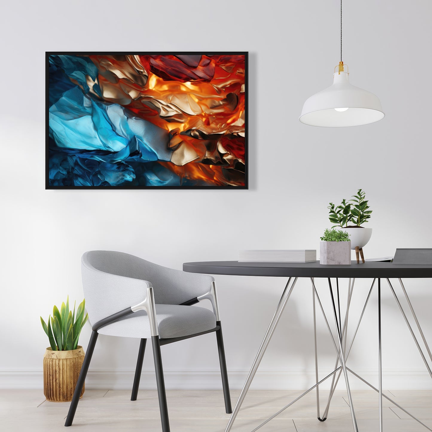 Mineral contrast - 36"x36" Framed canvas
