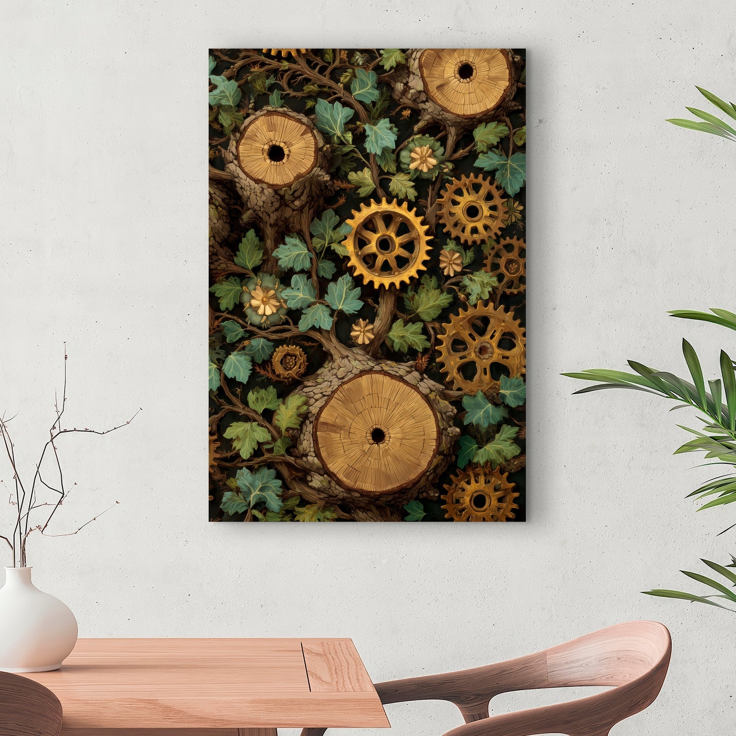 Hiding gears - 24"x24" Canvas