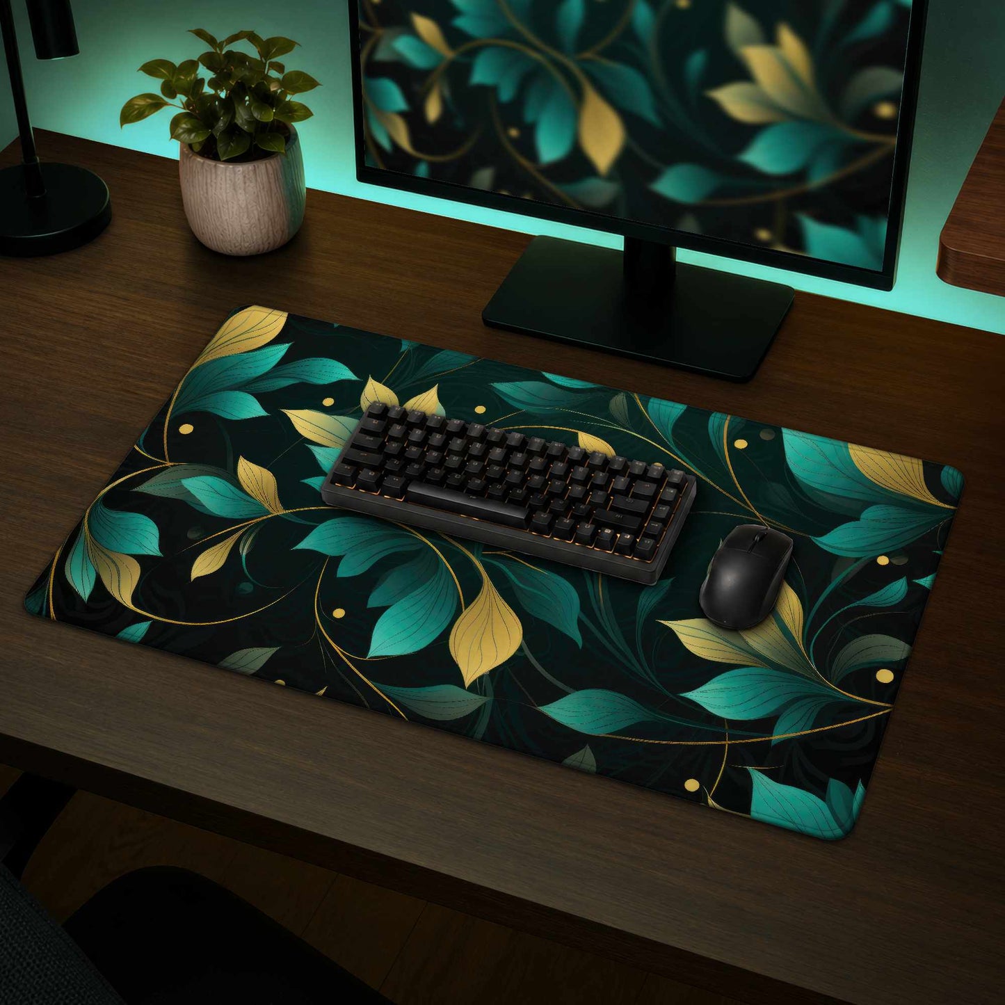Tapis de bureau Twirling Twigs – Accessoire de bureau élégant pour la décoration intérieure
