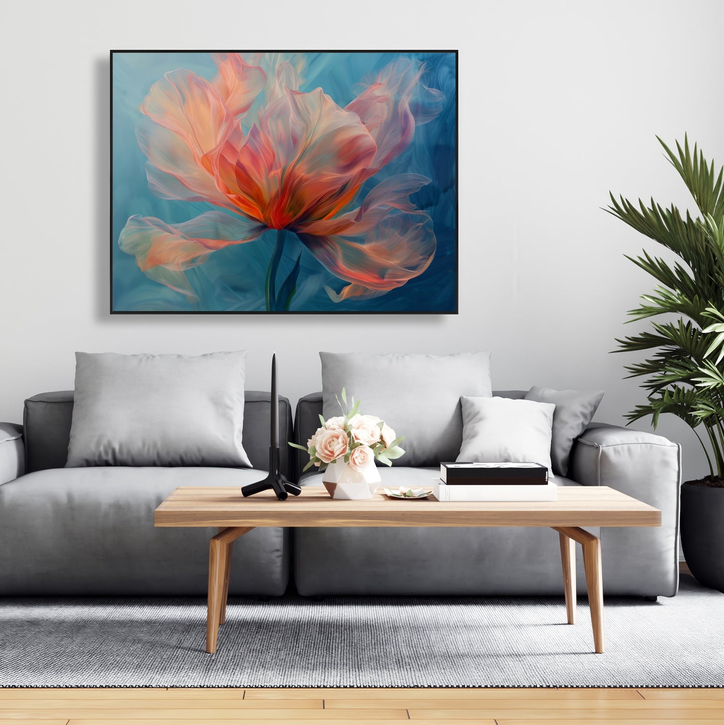 Blend - Framed Canvas - Print on demand