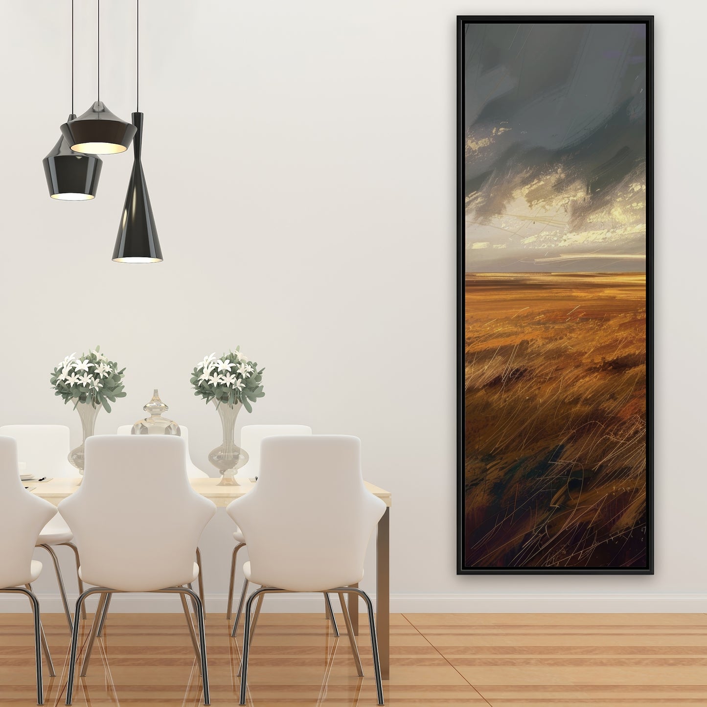 Before the storm - Framed Canvas - Print on demand