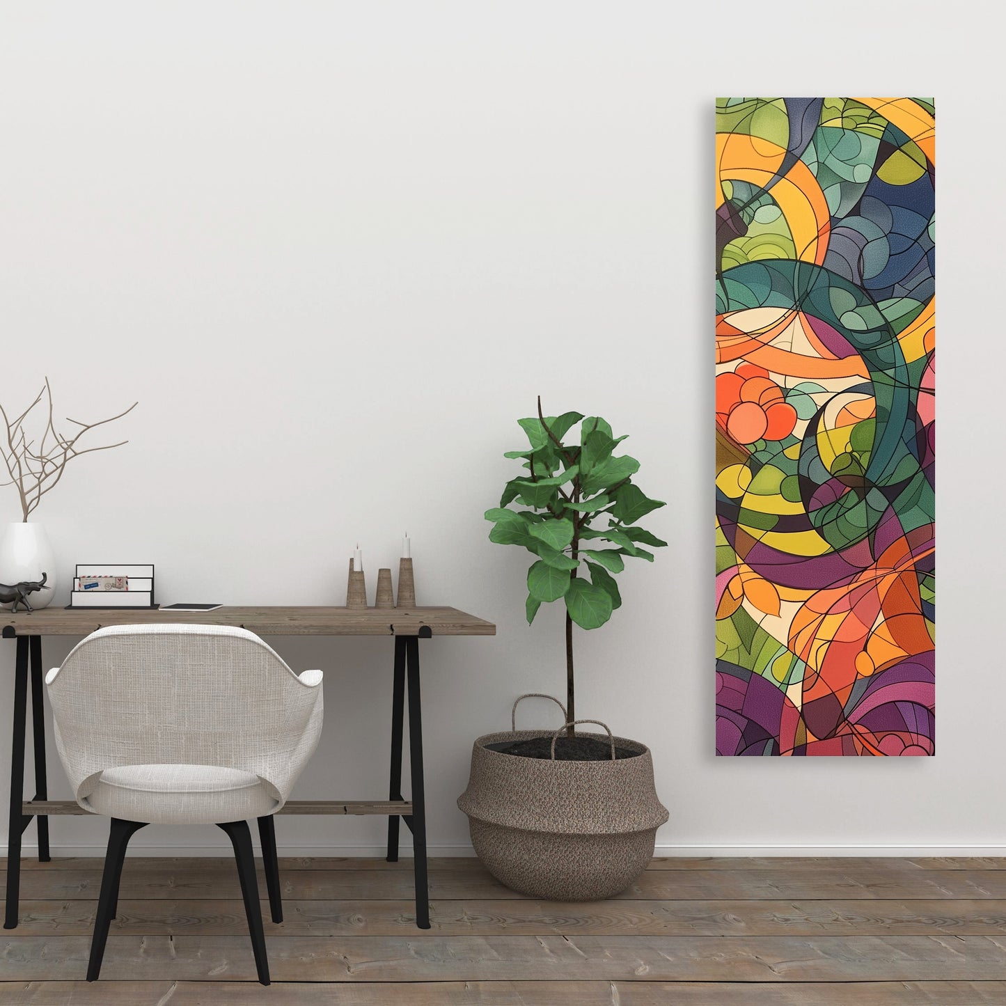 Converge - Purple Canvas Wall Art for Home Decor