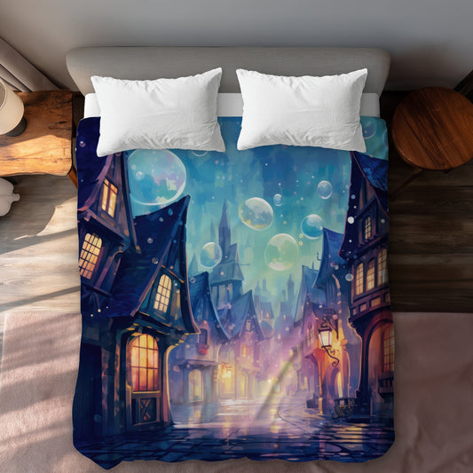Bubble ville - 88"x88" Duvet Cover