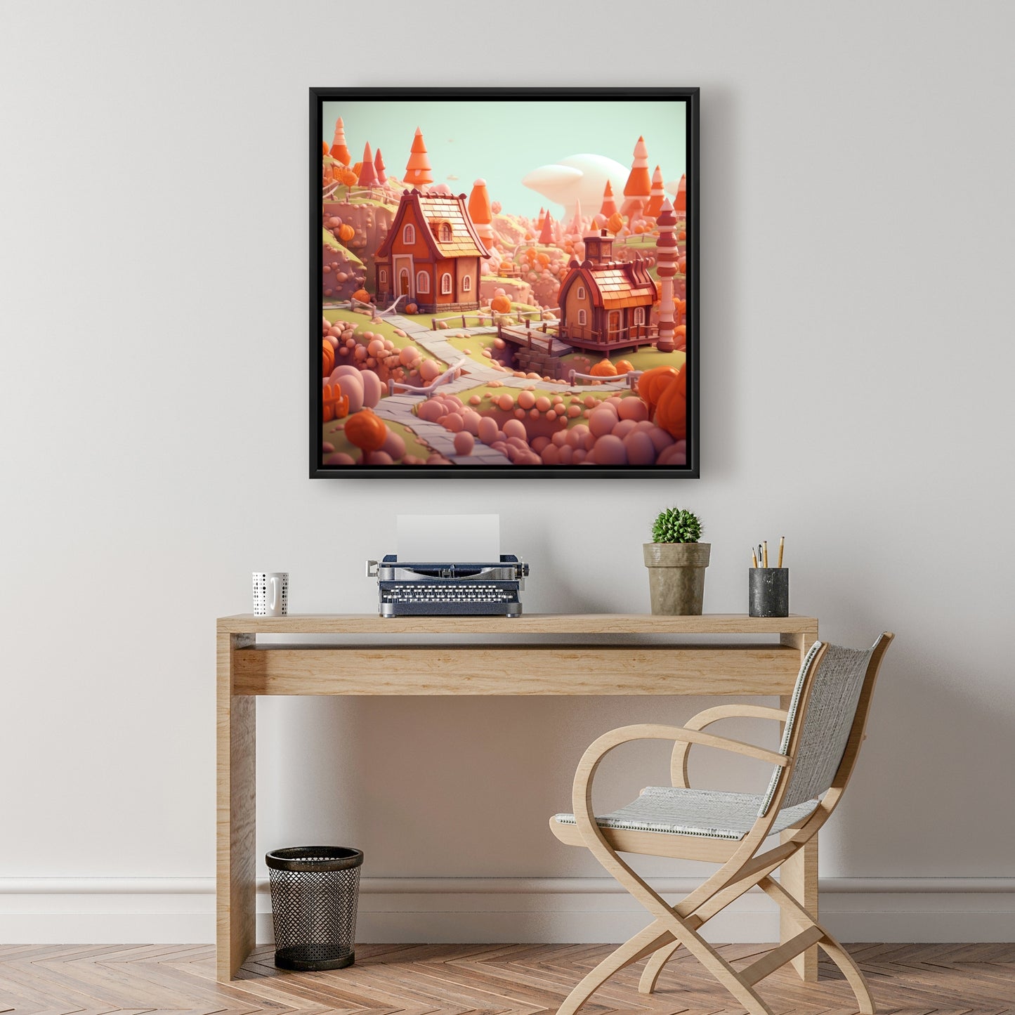 Toy town - 36"x36" Framed canvas