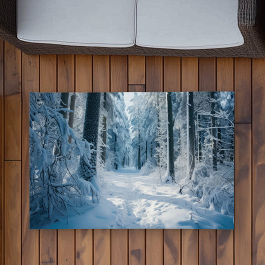 Cold forest White Outdoor Area Rug for Home Decor - Stylish