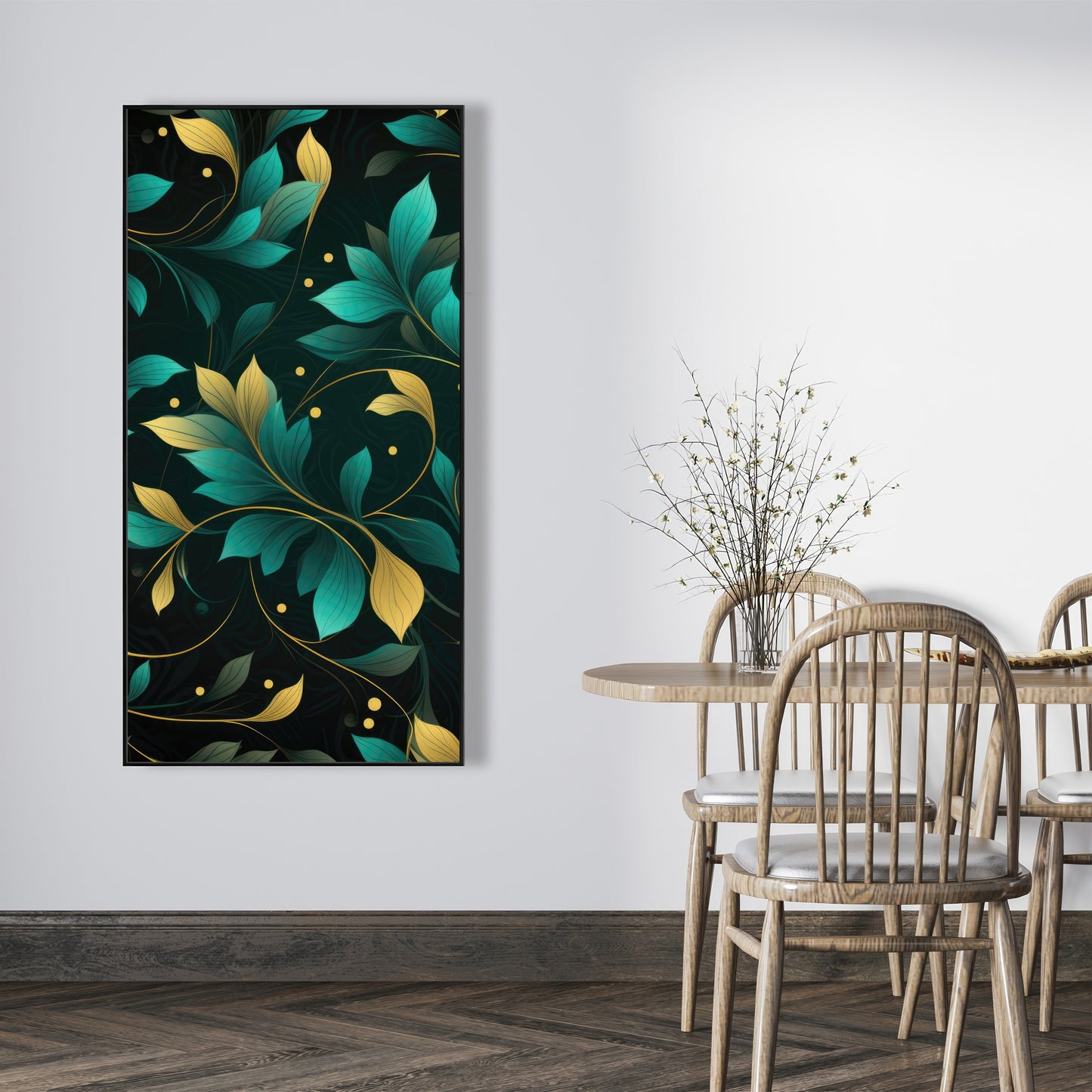 Twirling twigs - Framed Canvas - Print on demand