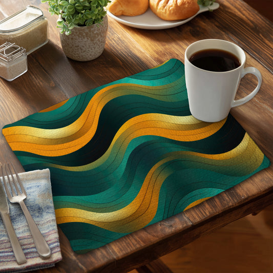 Voluptuous Orange Braided Polyester Placemat | Home Decor