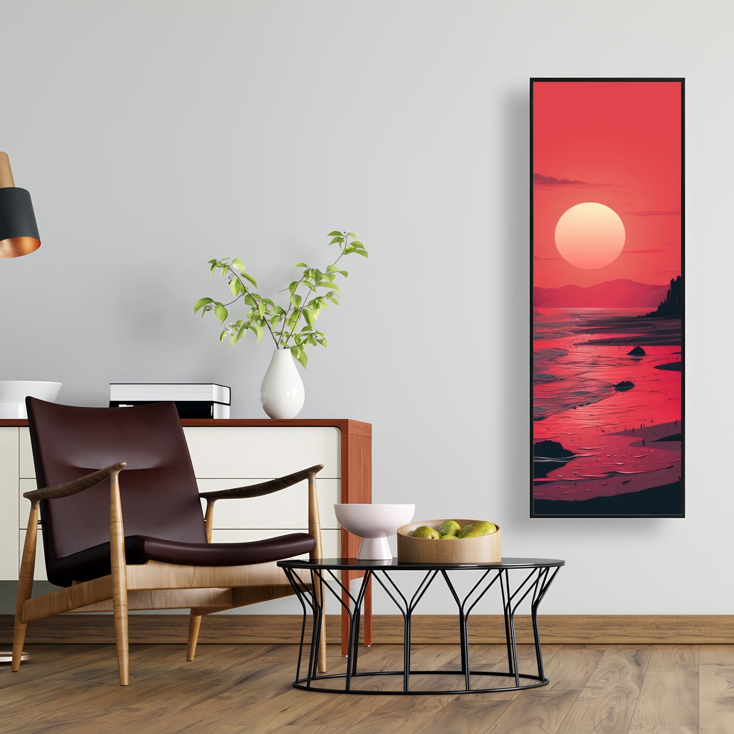 Red Sky - Red Framed Canvas for Stunning Home Decor