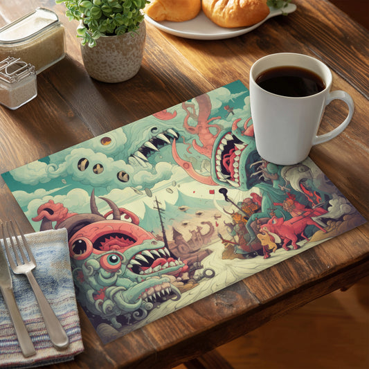 Unimaginable Coral Polyester Placemat for Elegant Home Decor