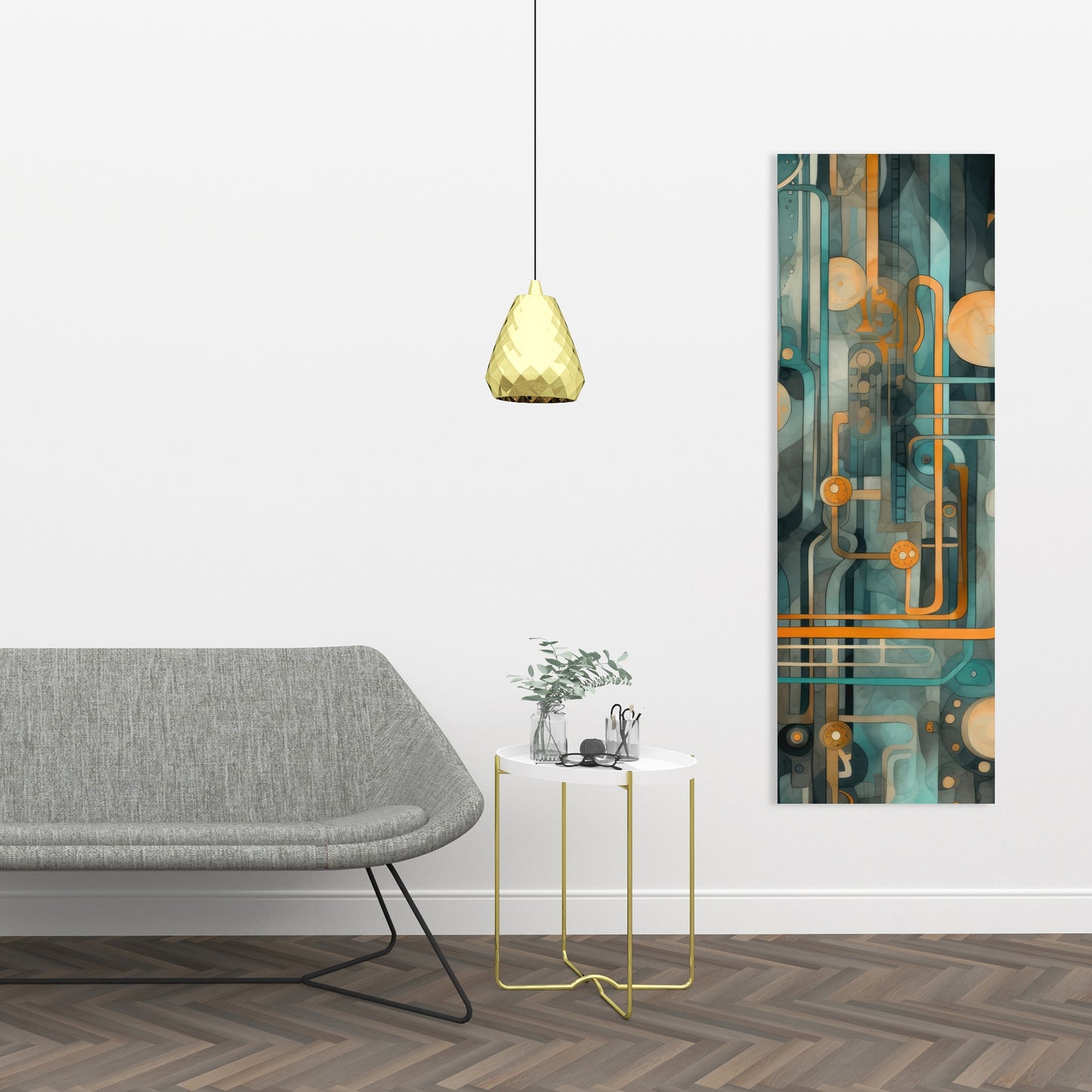 Astrological Machinery - Gold Canvas Home Decor for Elegance