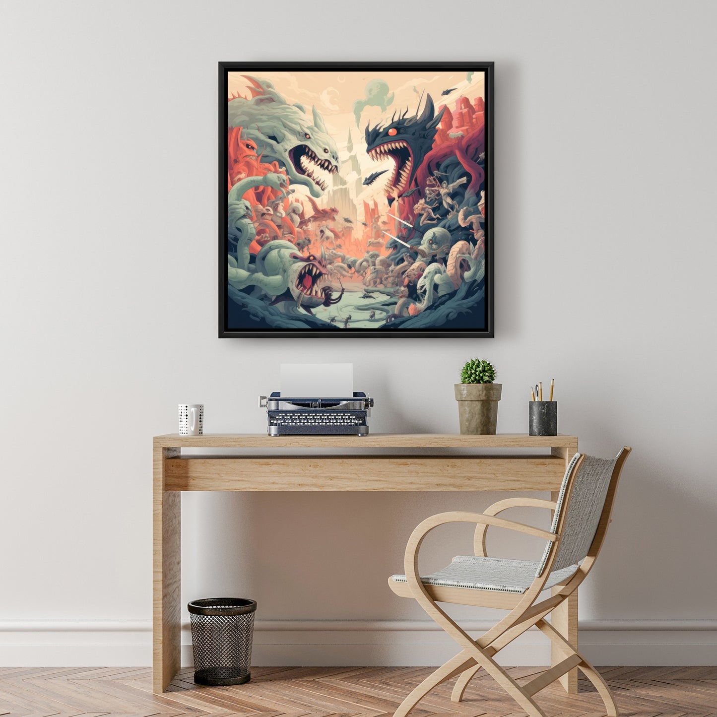 Ultimate fight - 36"x36" Framed canvas
