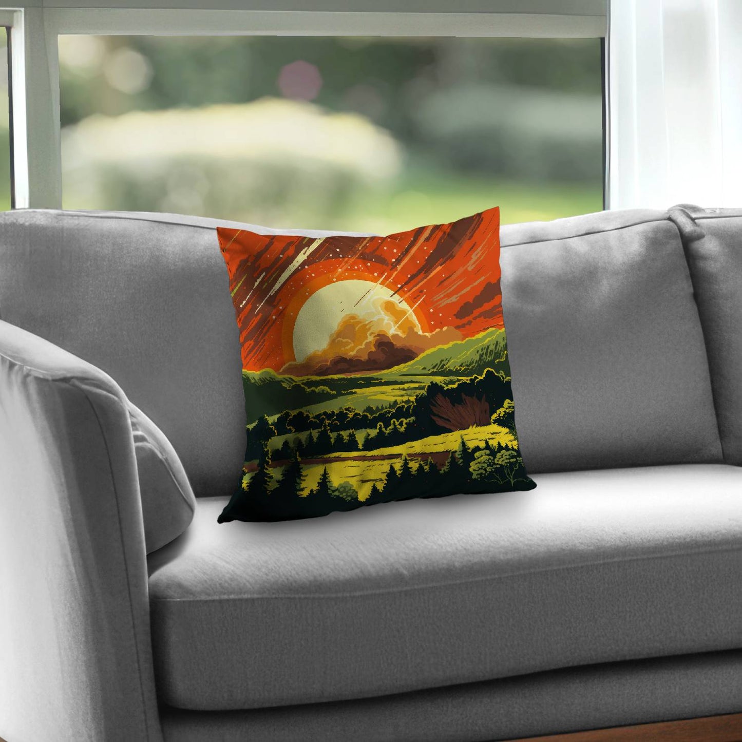Last Days Orange Poly Twill Throw Pillow Insert for Home Decor