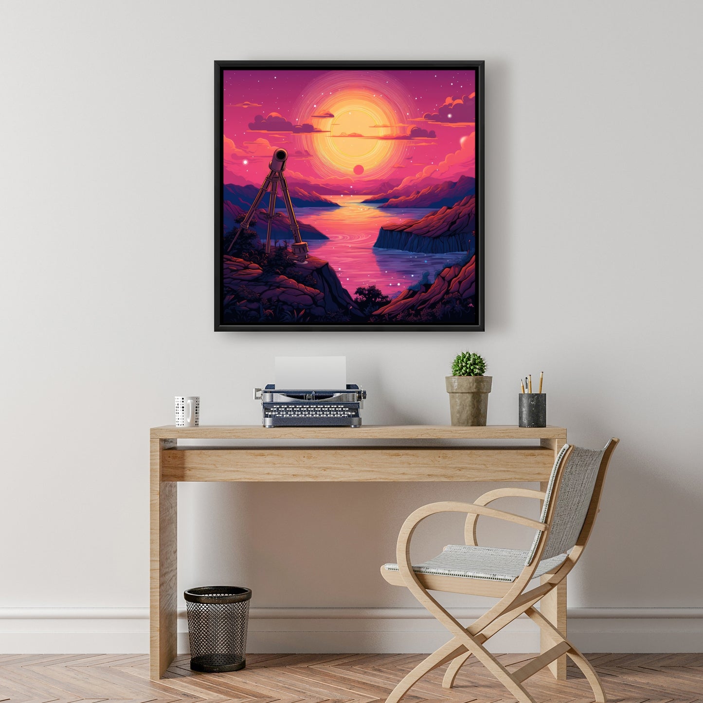Skybound Yellow Framed Canvas | Stylish Home Decor Accent