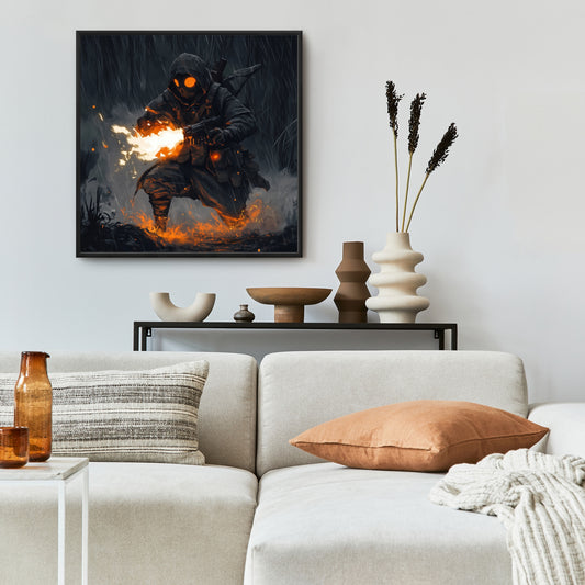 Scorch - 24"x24" Framed canvas