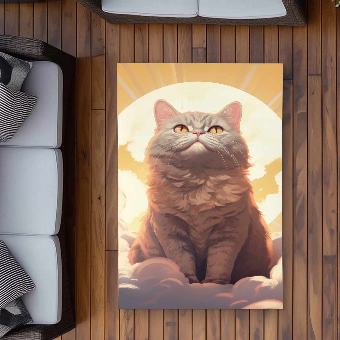 Intangible Purr Yellow Outdoor Area Rug for Home Decor