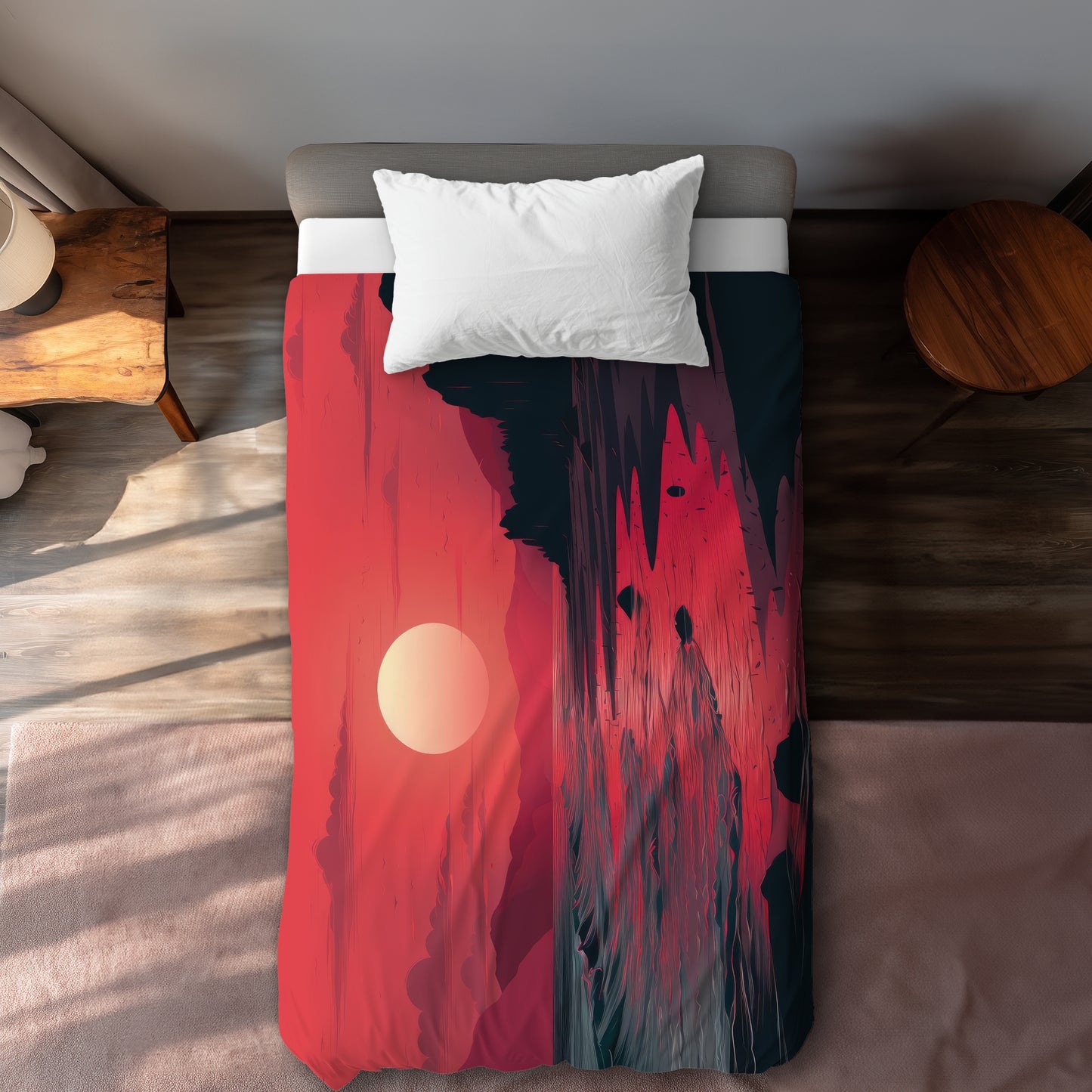 Red Sky Red Duvet Cover - Stylish Home Decor for Every Room