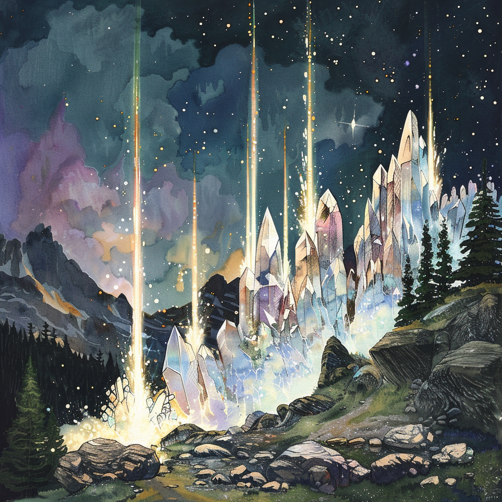 Magical beams - Shower Curtain