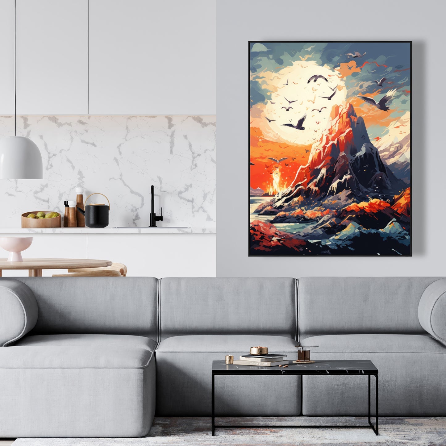 Towards danger - 36"x36" Framed canvas
